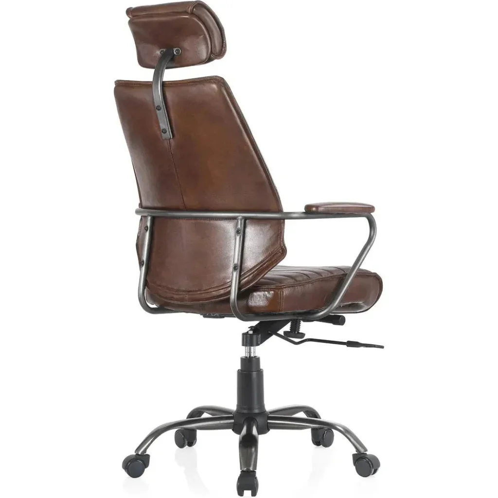 Executive Office Chair Dark Brown Leather - AYG Home Service
