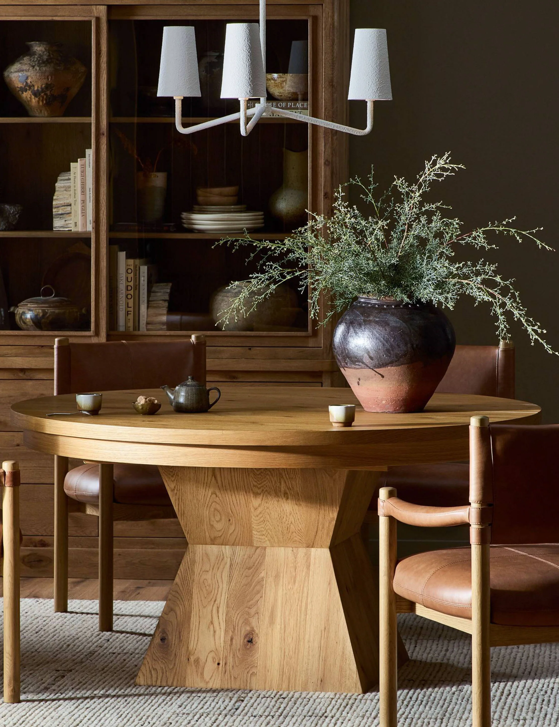 Hermoza Extendable Round Dining Table - AYG Home Service