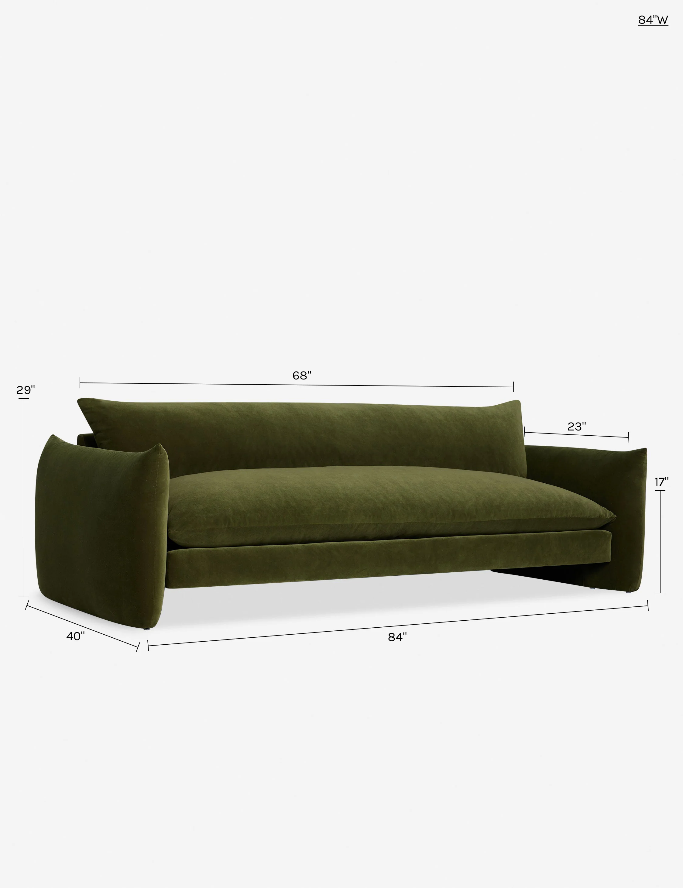 Banks Sofa, Loden Velvet - AYG Home Service
