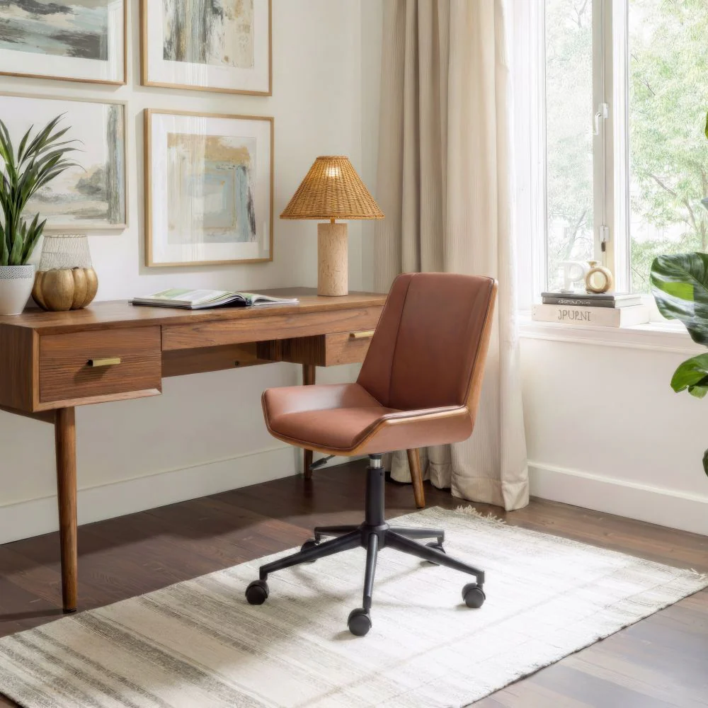 Maker Faux Leather Office Chair - AYG Home Service