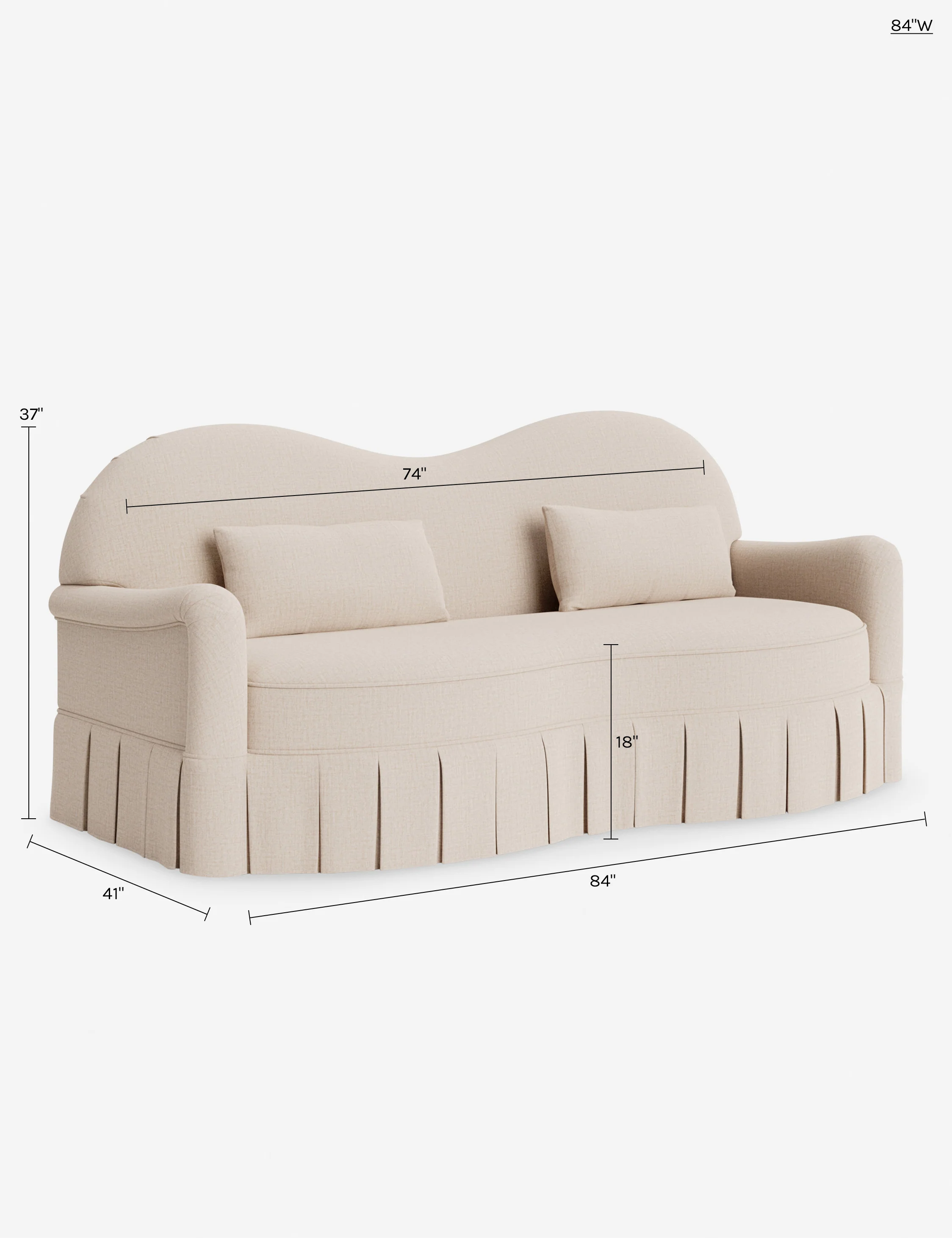 Middleton Skirted Sofa by Ginny Macdonald - AYG Home Service