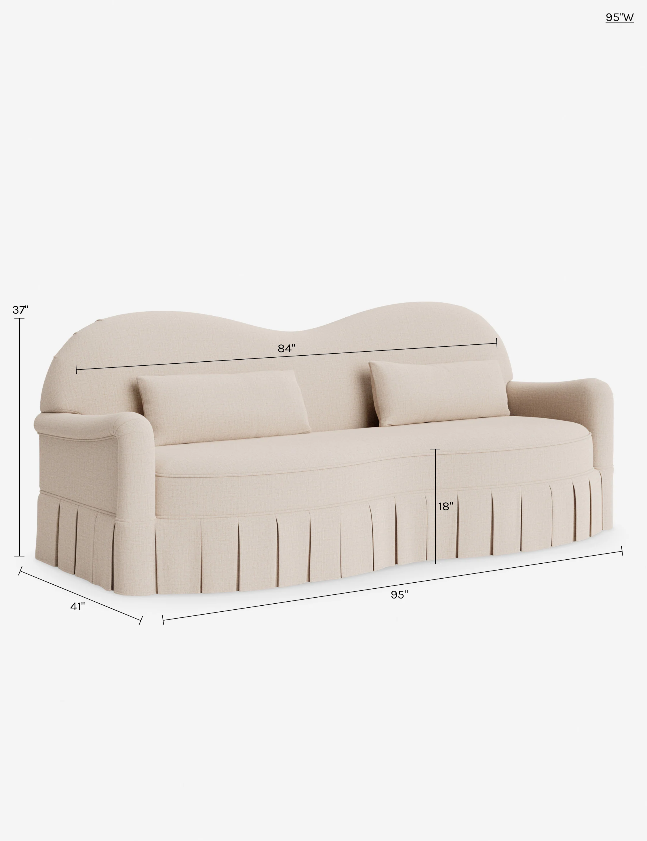Middleton Skirted Sofa by Ginny Macdonald - AYG Home Service