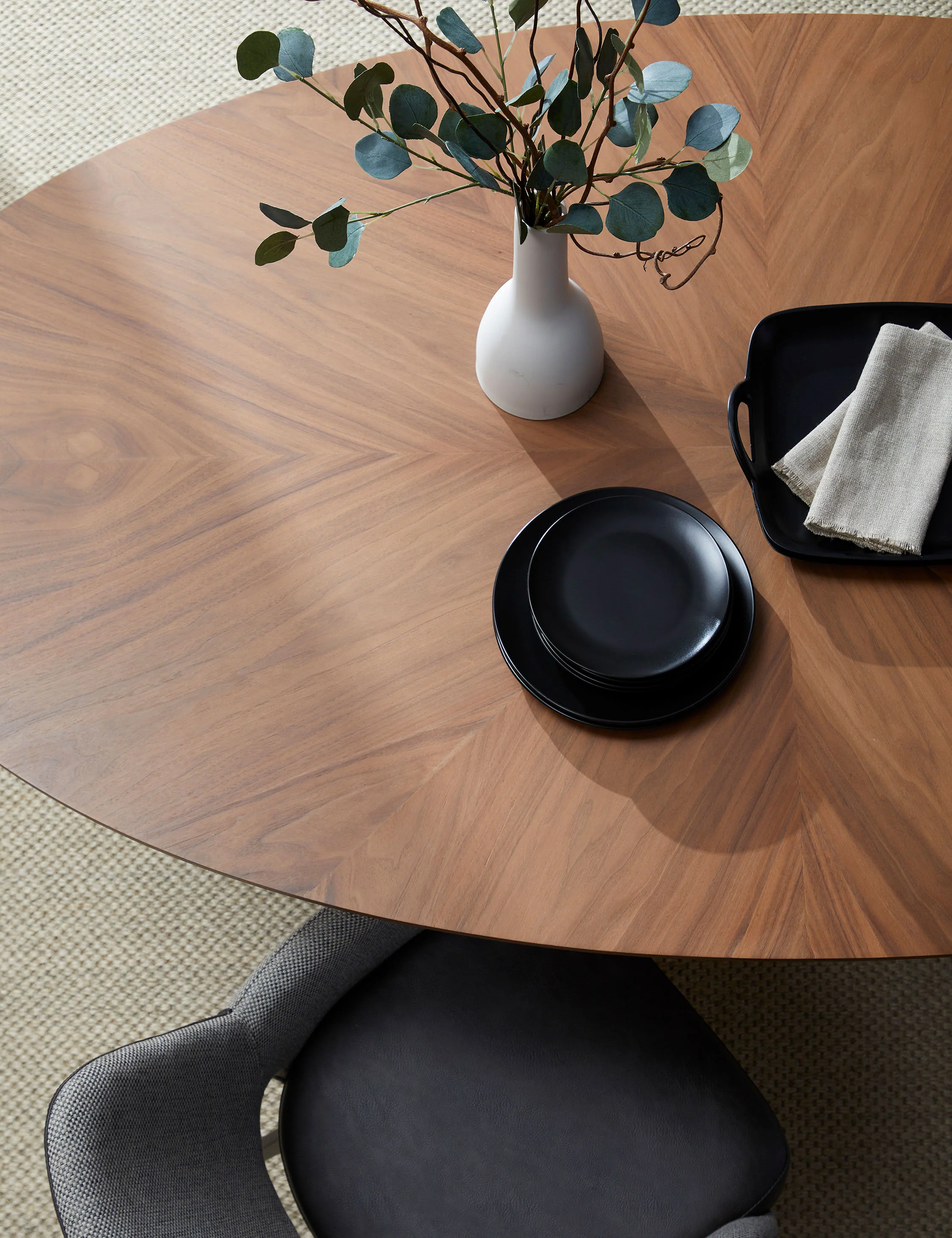 Beth Oval Dining Table, Brown - AYG Home Service