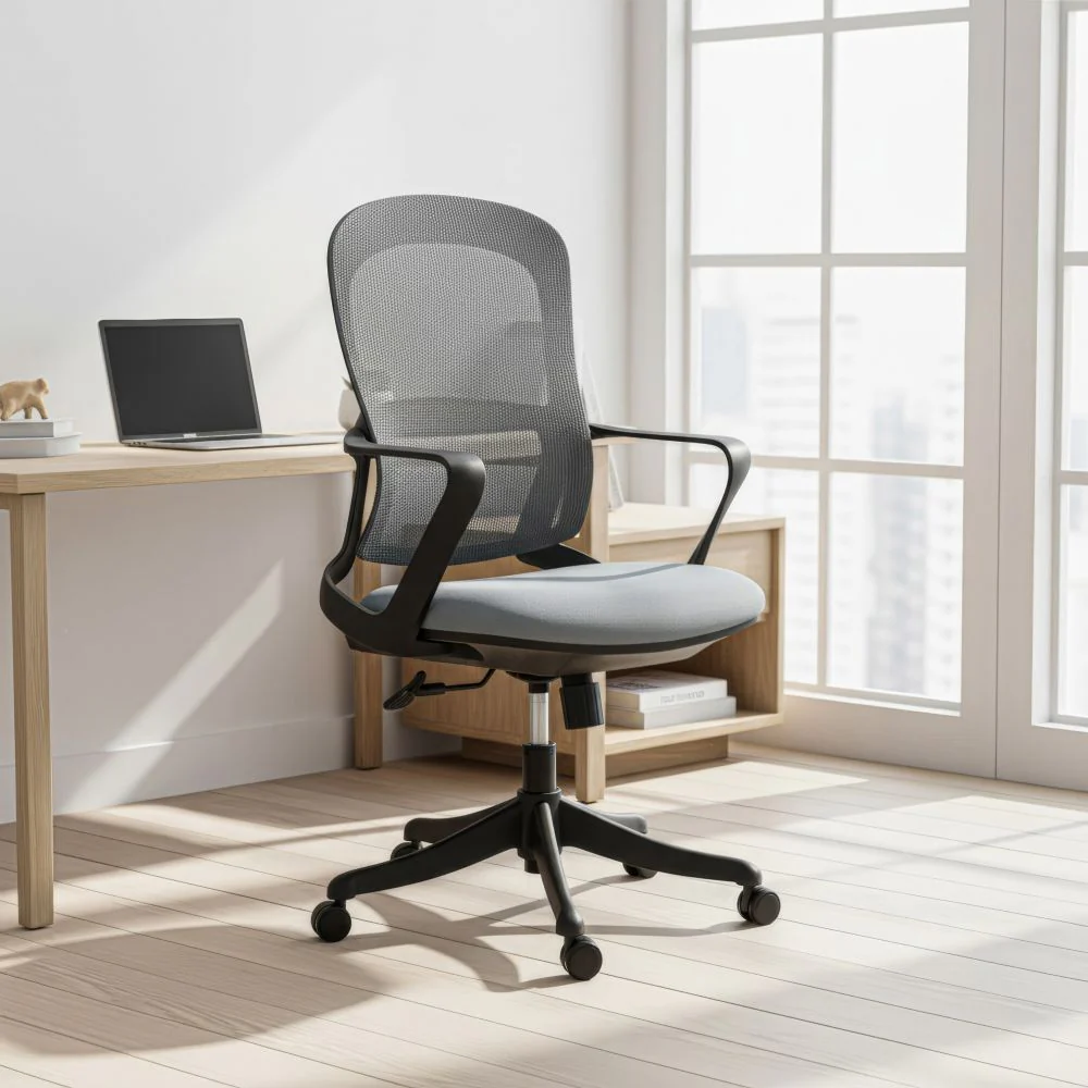 Delo Grey Mesh Fabric Office Chair - AYG Home Service