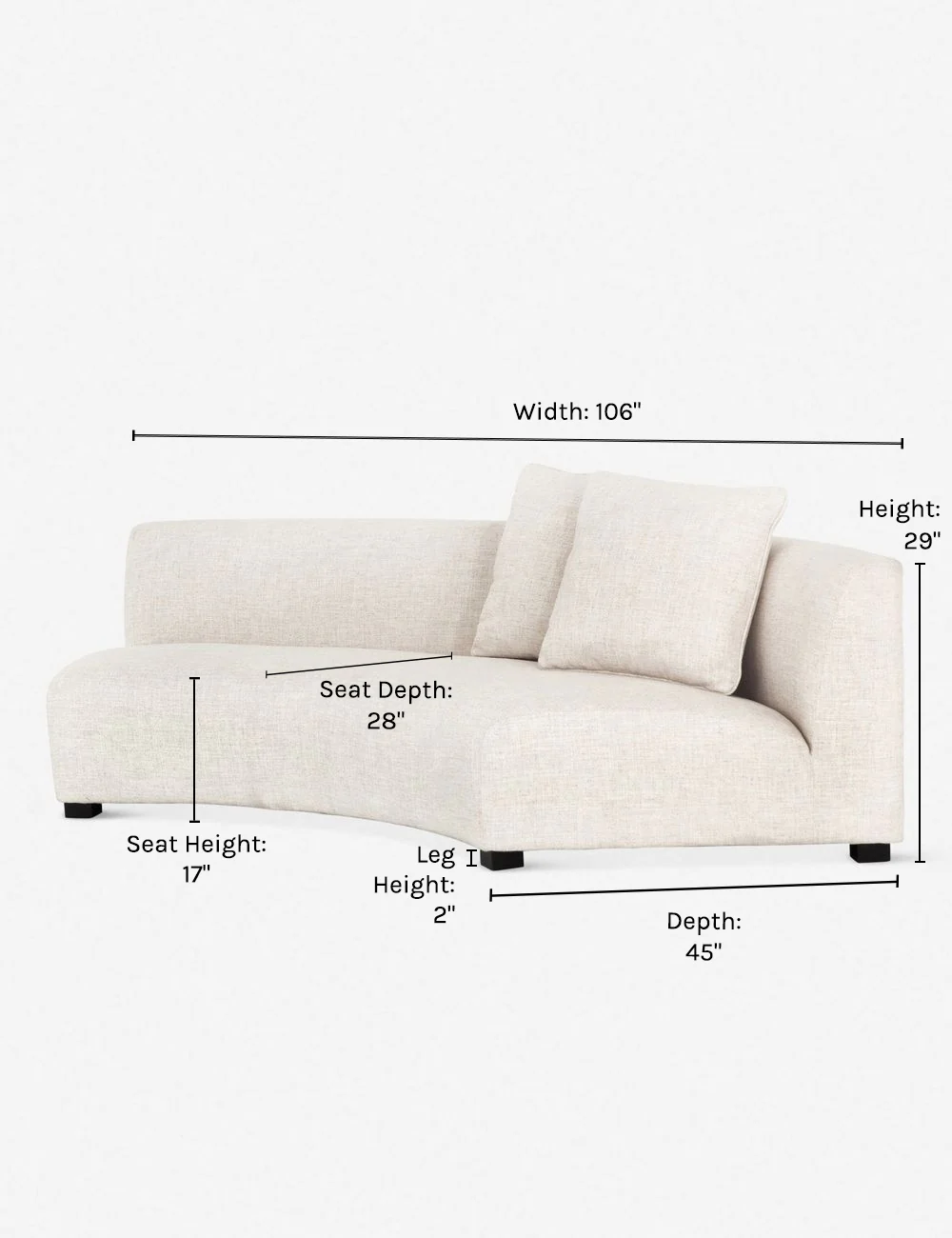 Saban Curved Sofa - AYG Home Service
