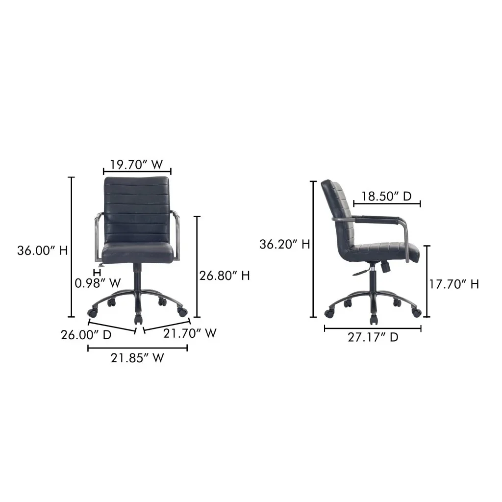 Roy Leather Swivel Office Chair - AYG Home Service
