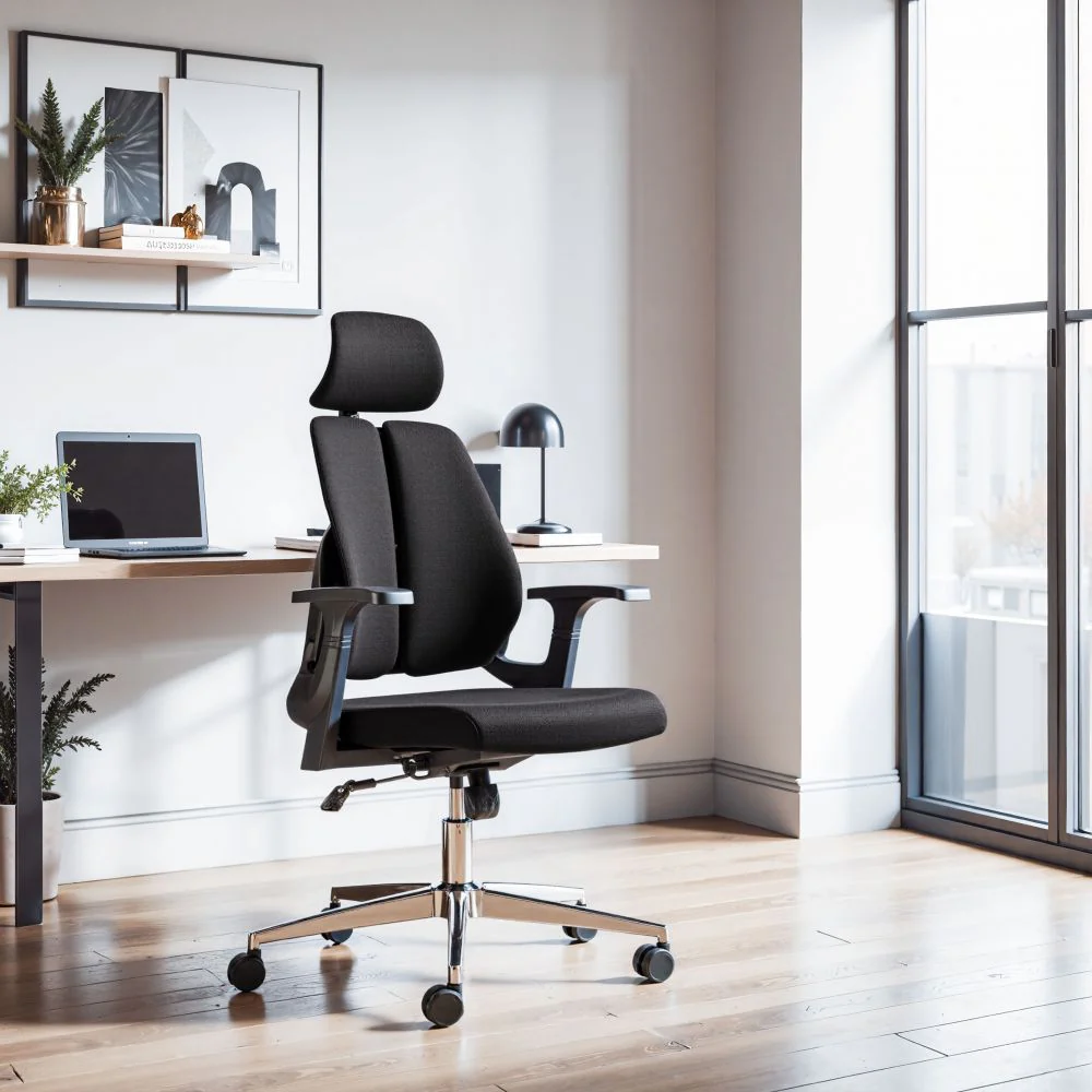 Genric Black Mesh Fabric Office Chair - AYG Home Service