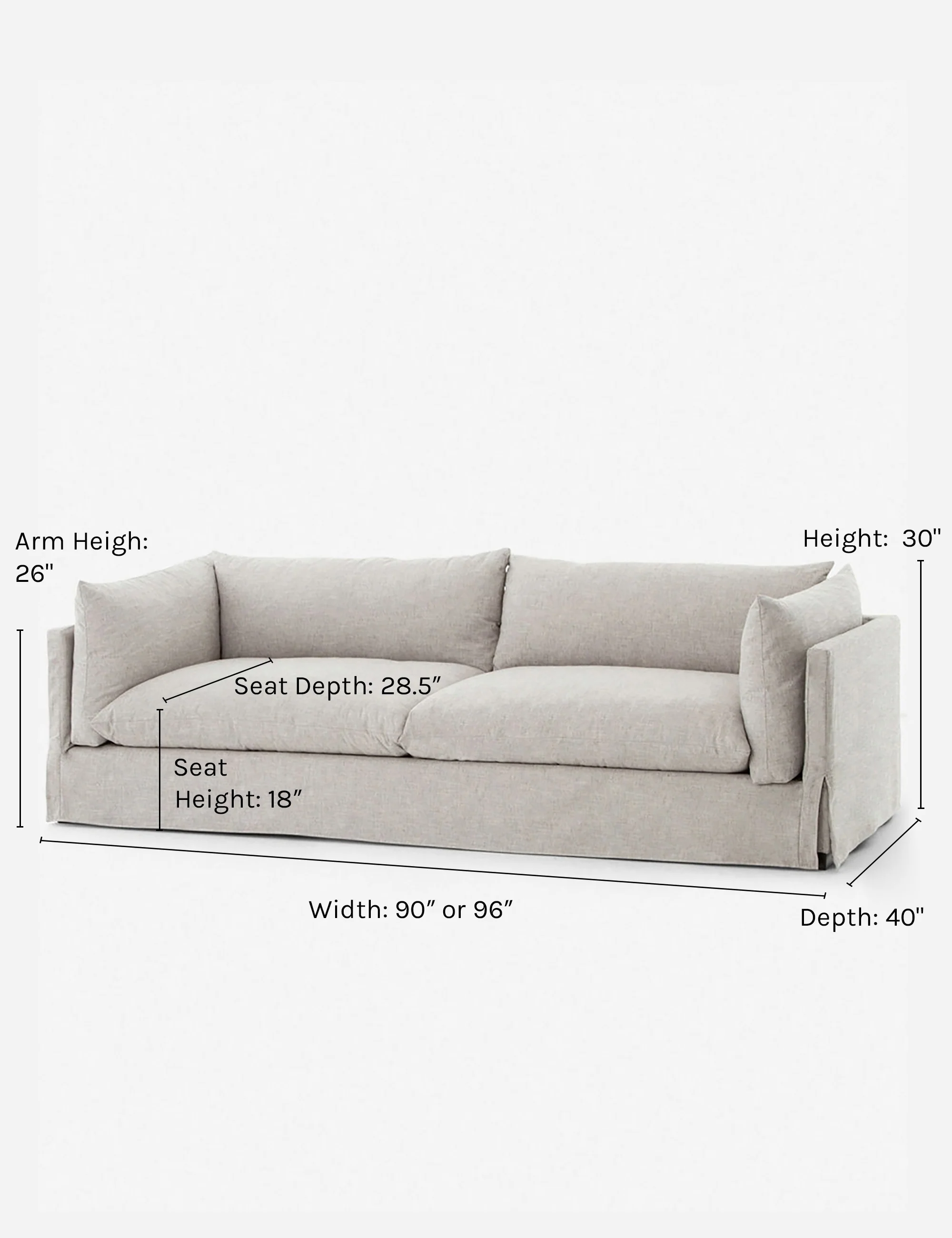 Arlen Slipcover Sofa - AYG Home Service