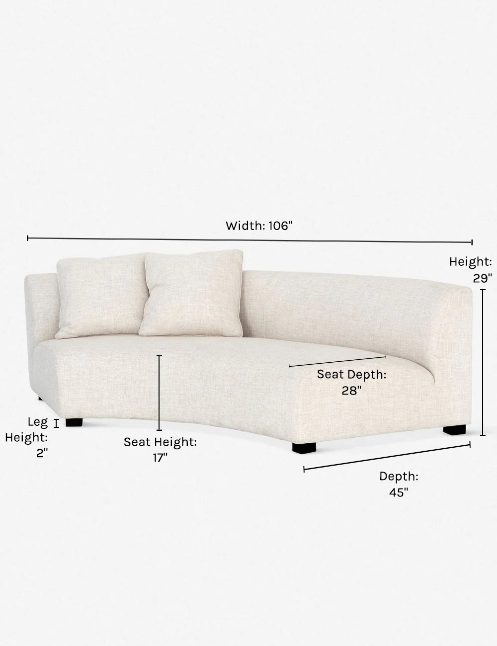Saban Curved Sofa - AYG Home Service