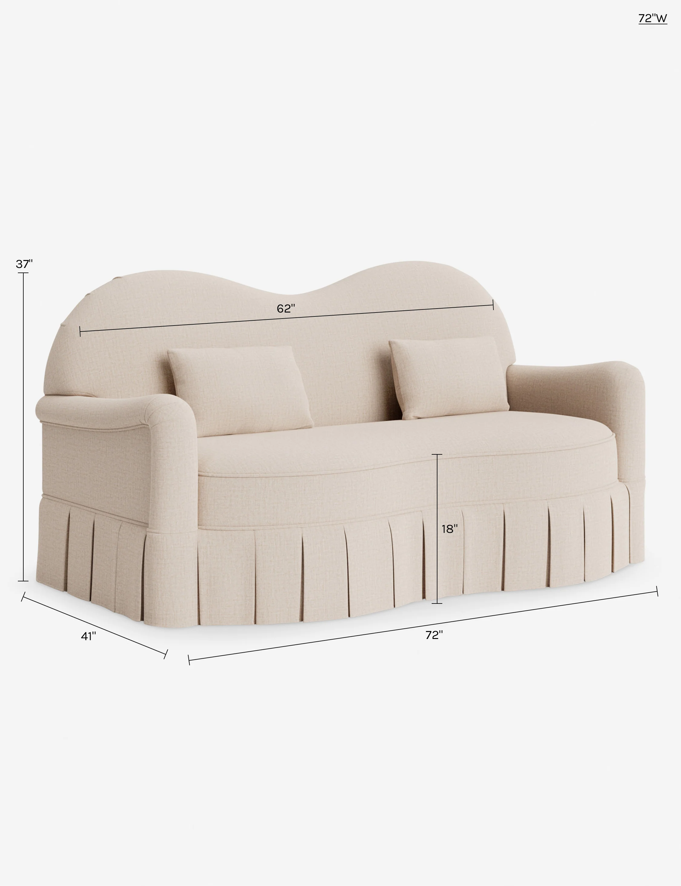 Middleton Skirted Sofa by Ginny Macdonald - AYG Home Service