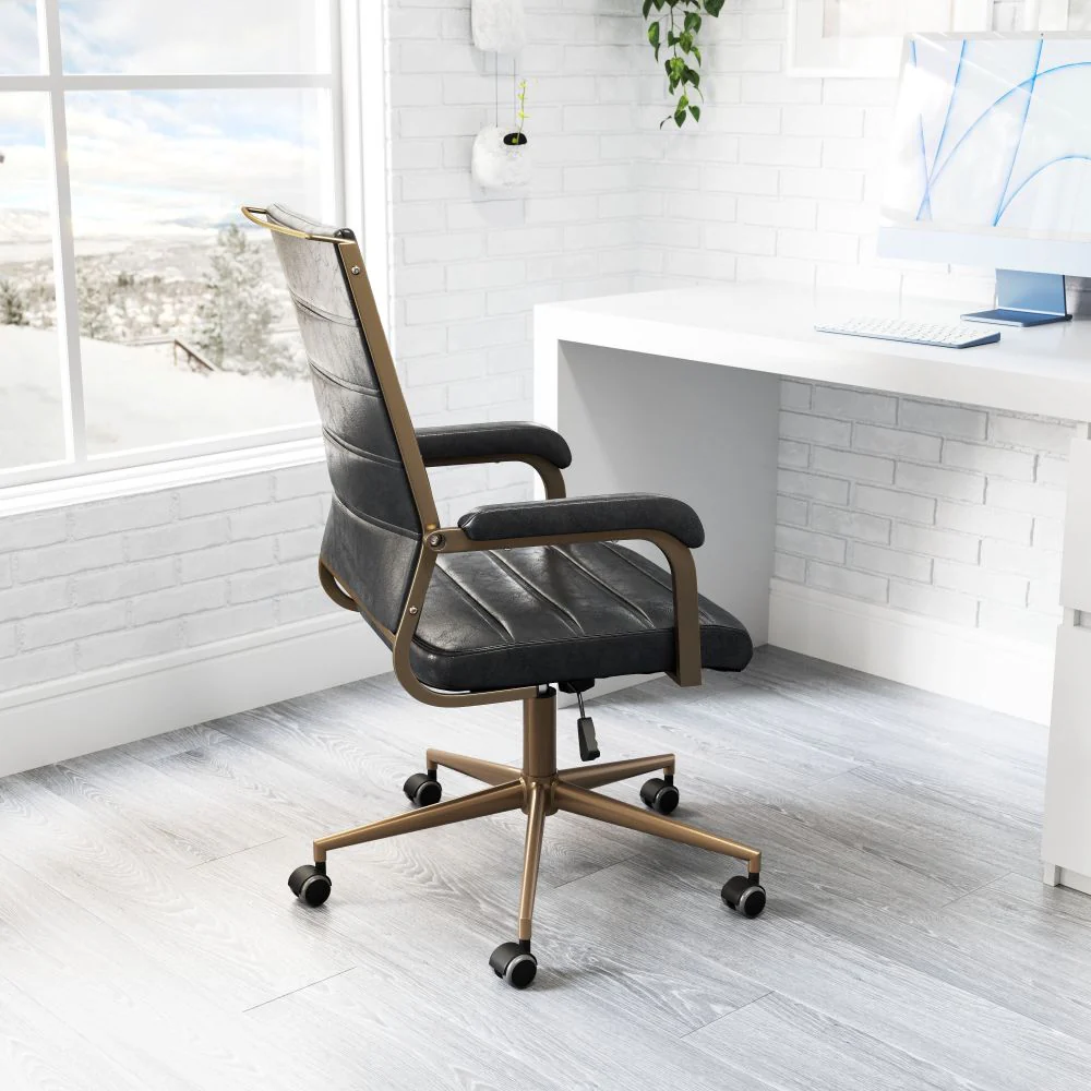 Auction Faux Leather Office Chair - AYG Home Service