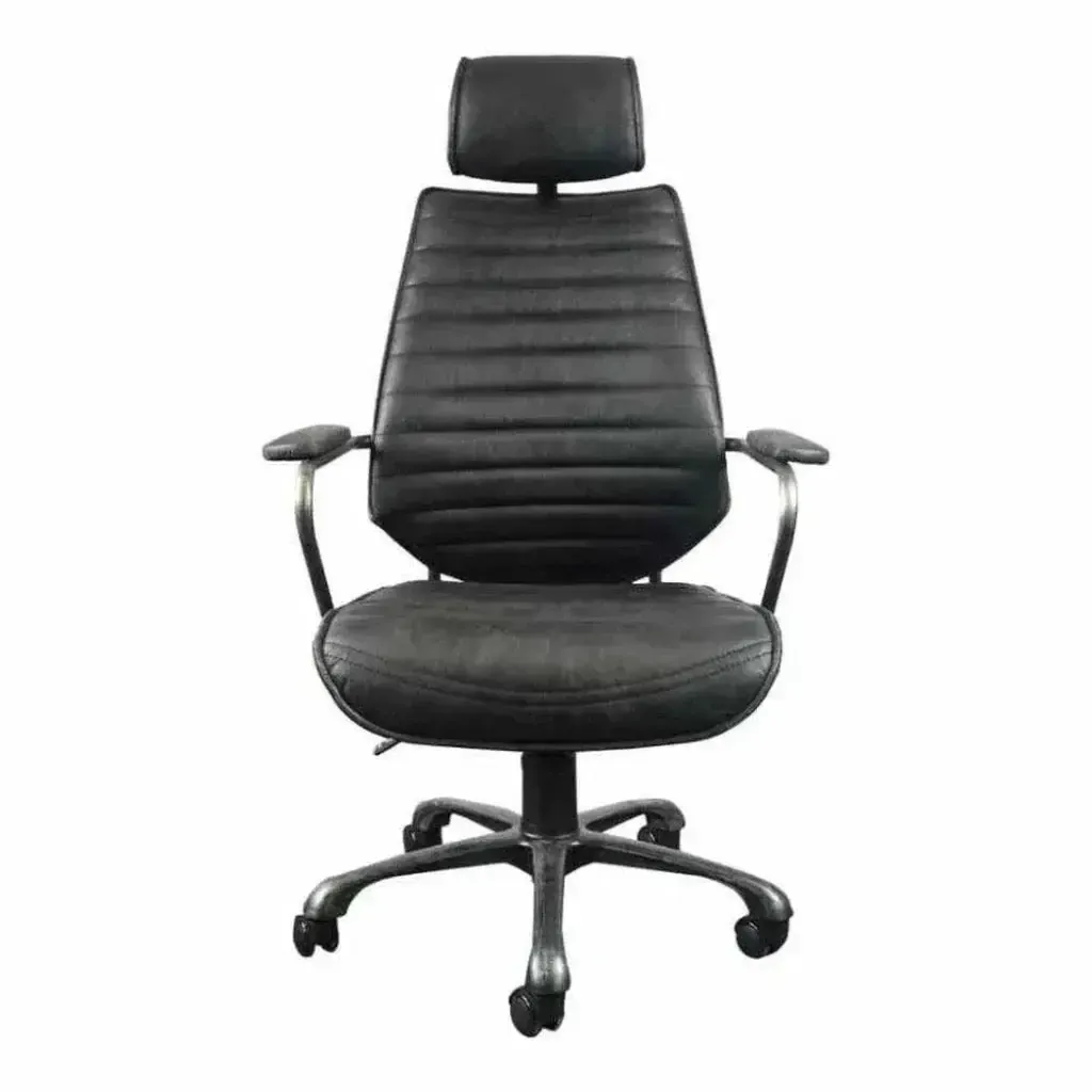 Swivel Office Chair Onyx Black Industrial - AYG Home Service